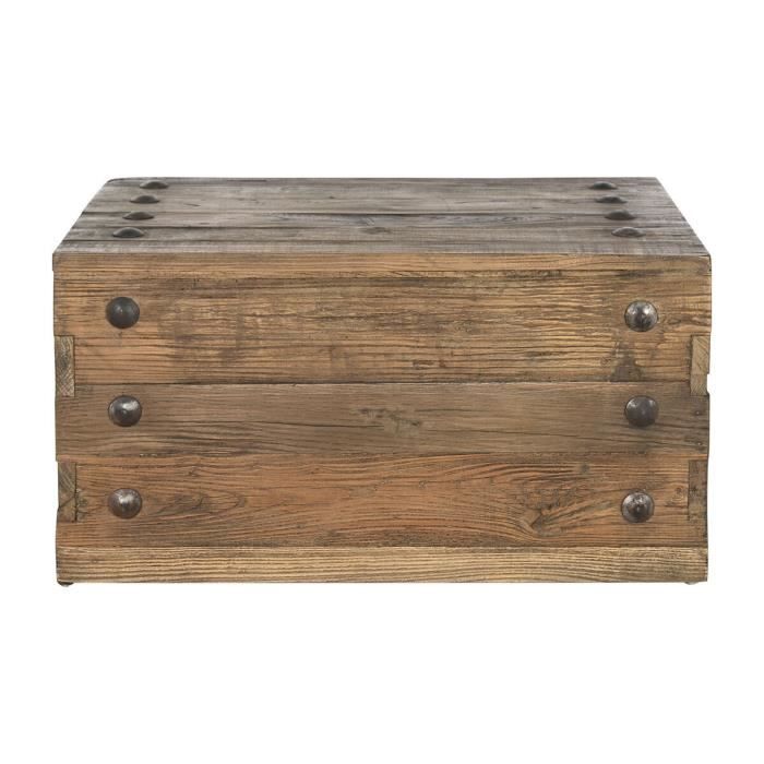 Coffee Table - Ethnic - Brown - Recycled Wood - 78 Cm - Rectangular