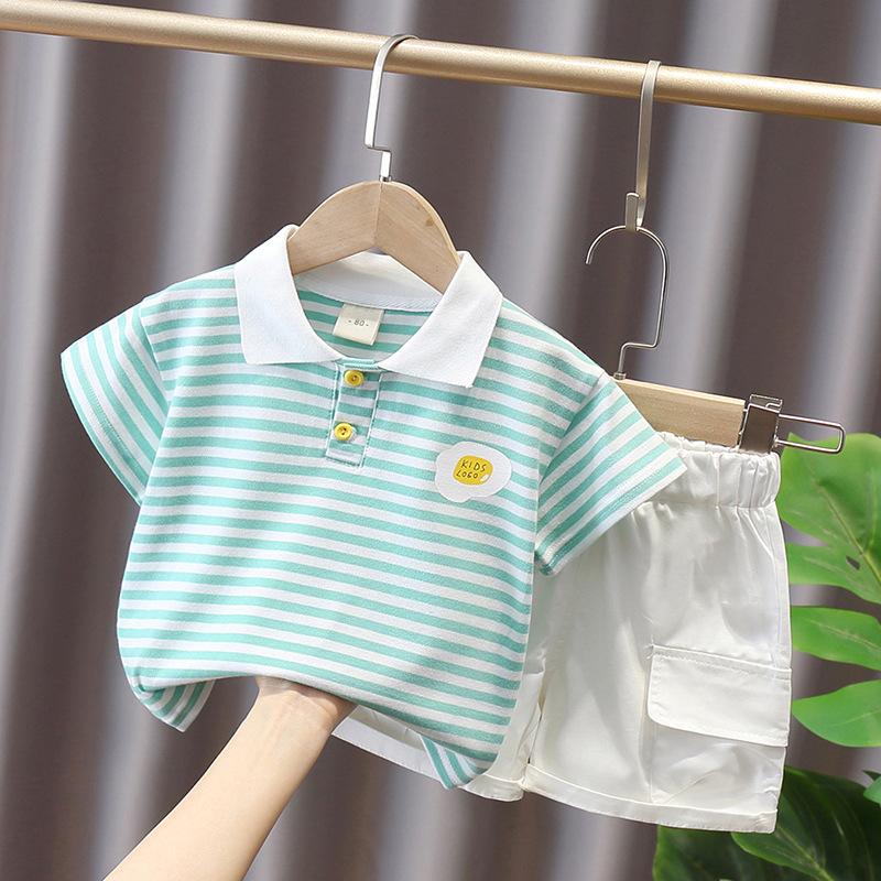 Baby Boy Clothes Set T Shirt Shorts Kids Boy Summer Clothing Set Cute Cartoon Baby Boy Outfit Set Infant Toddler Tee Shirt Pants