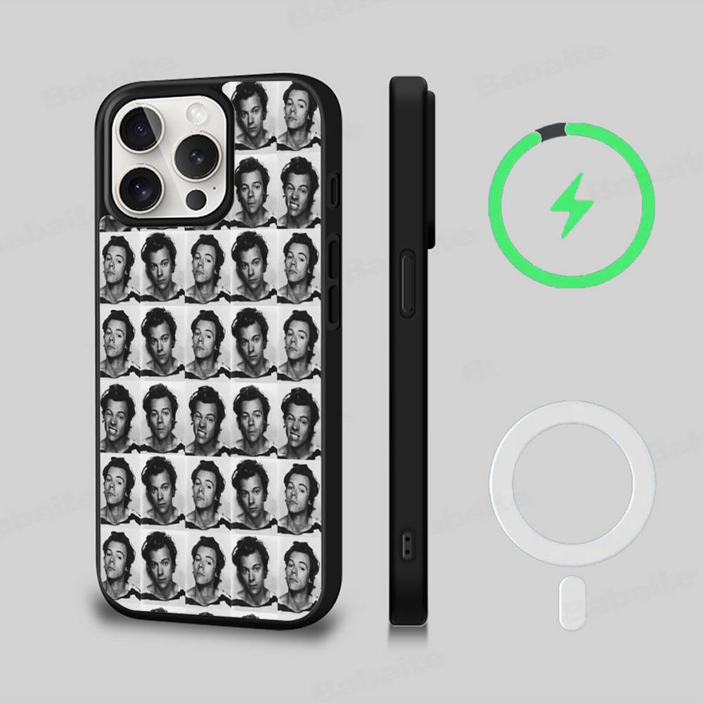 

Hot H-Harrys Music Styles Magnetic Wireless Phone Case For IPhone 17 16 15 14 13 12 11 Pro Max For Magsafe Cover iPhone 14pro max