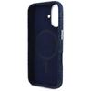 Guess Denim Triangle Logo MagSafedo iPhone 16 Case Blue