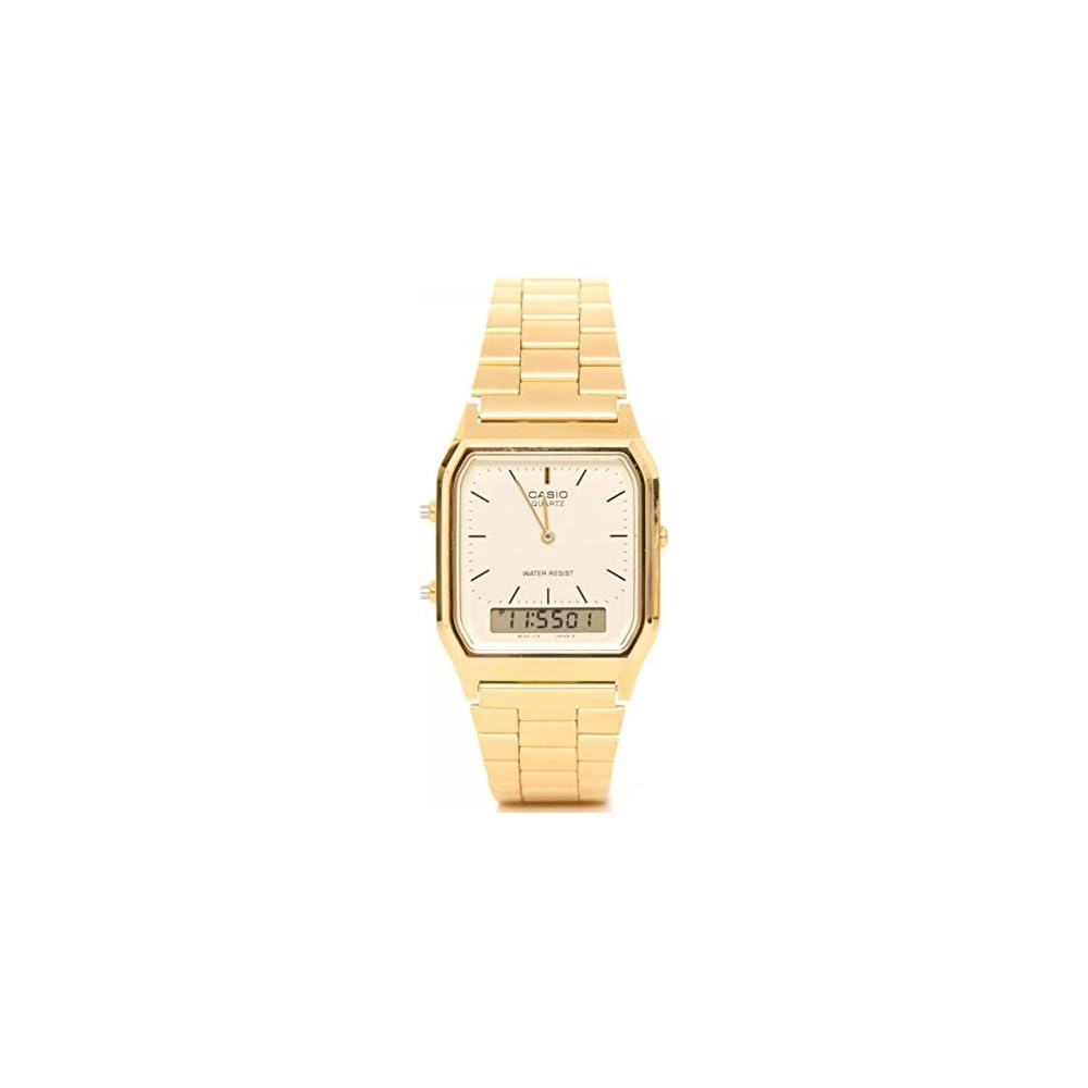Casio Ana-Digi Gold Watch AQ-230GA-9 Analog-Digital Display Water Resistant