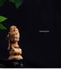 Woodcarving Cartoon Guanyin Statue  Hand Carving Solid Wood Buddhist Feng Shui Guanyin Home Room Office Decoration  Statue