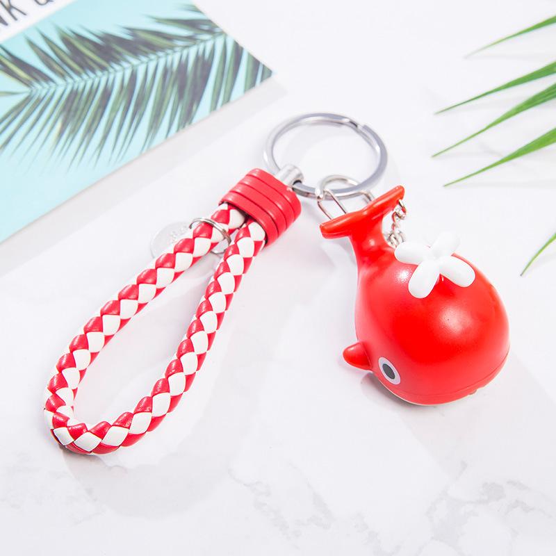 Whale LED Sound Keychain Mini Flashlight & Bag Pendant