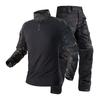 Taktischer Langarm Camouflage Trainingsanzug Outdoor Fitness Militärstil Workout Ausrüstung Atmungsaktiv Langlebig