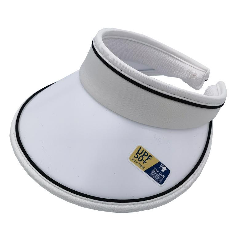 Empty Top Sun Hat for Men and Women, Korean PU Sun Protection and UV Protection UPF + Going Out Cycling Sun Hat