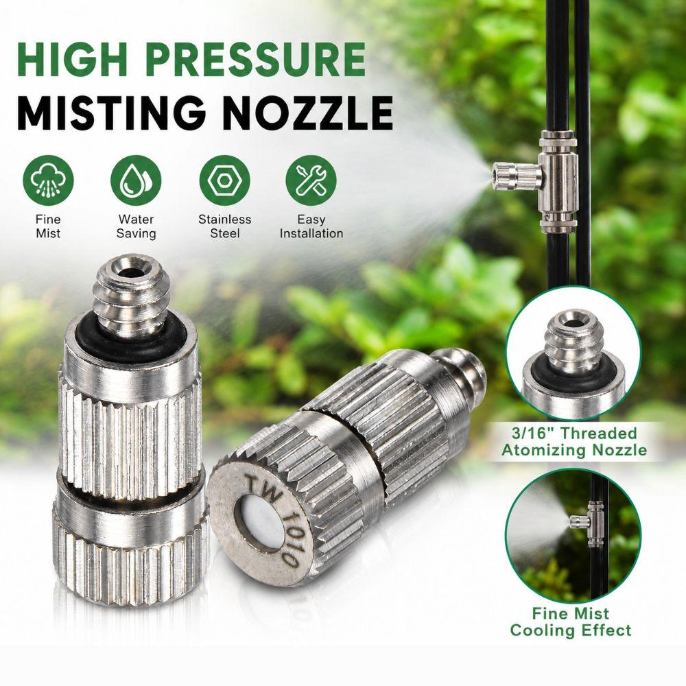 Brass Fog Spray Head 3/16 Inch Atomization Sprayer Durable Humidify Sprayer