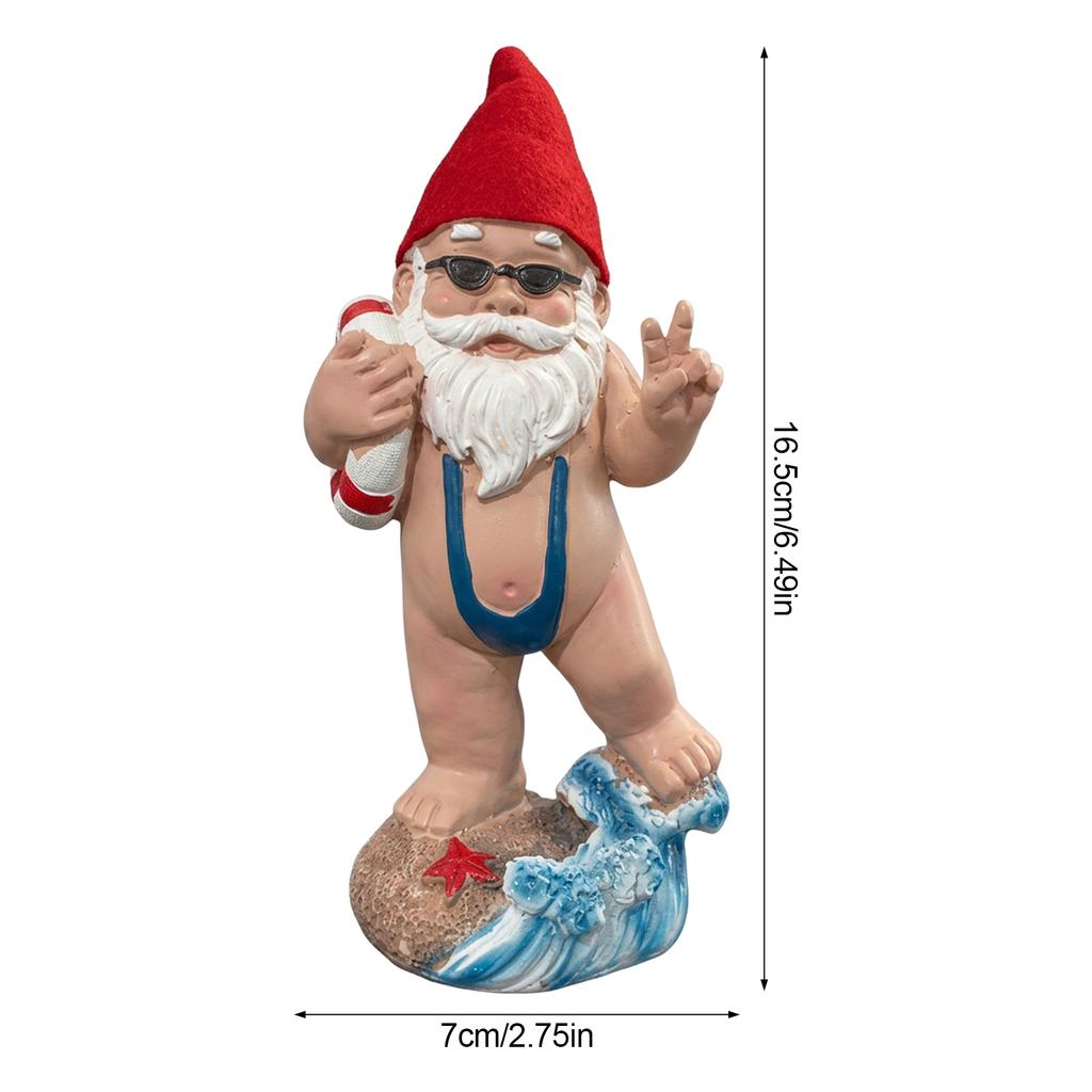Resin Garden Gnome Statue Swimming Design Outdoor Decoration Art Craft For Garden Lawn Yard