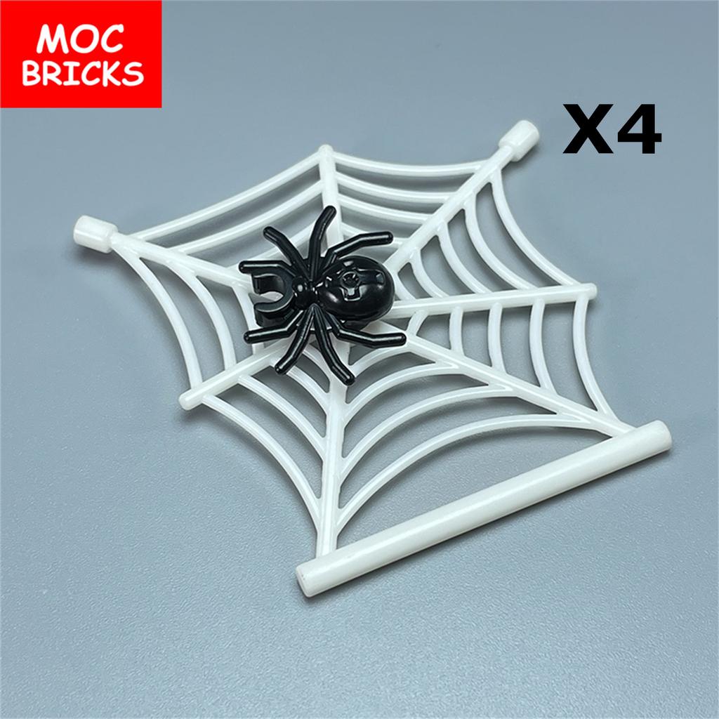 MY OWN CREATION Blocks Spider Cobweb Net Animal 30238 90981 Halloween Series Learning Building Blocks Assembled Playthings Plastic Dolls