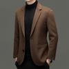 Autumn and Winter Double-sided Nylon 100% Pure Wool Men's Business Casual Suit Collar Trendy Wool Coat