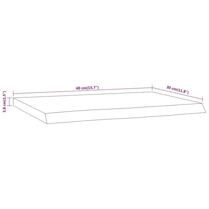 VidaXL Étagère Murale, Tablette Flottante, Décoration Murale de Bureau Salle de Séjour, Rectangulaire Massif Acacia Bordure 370282
