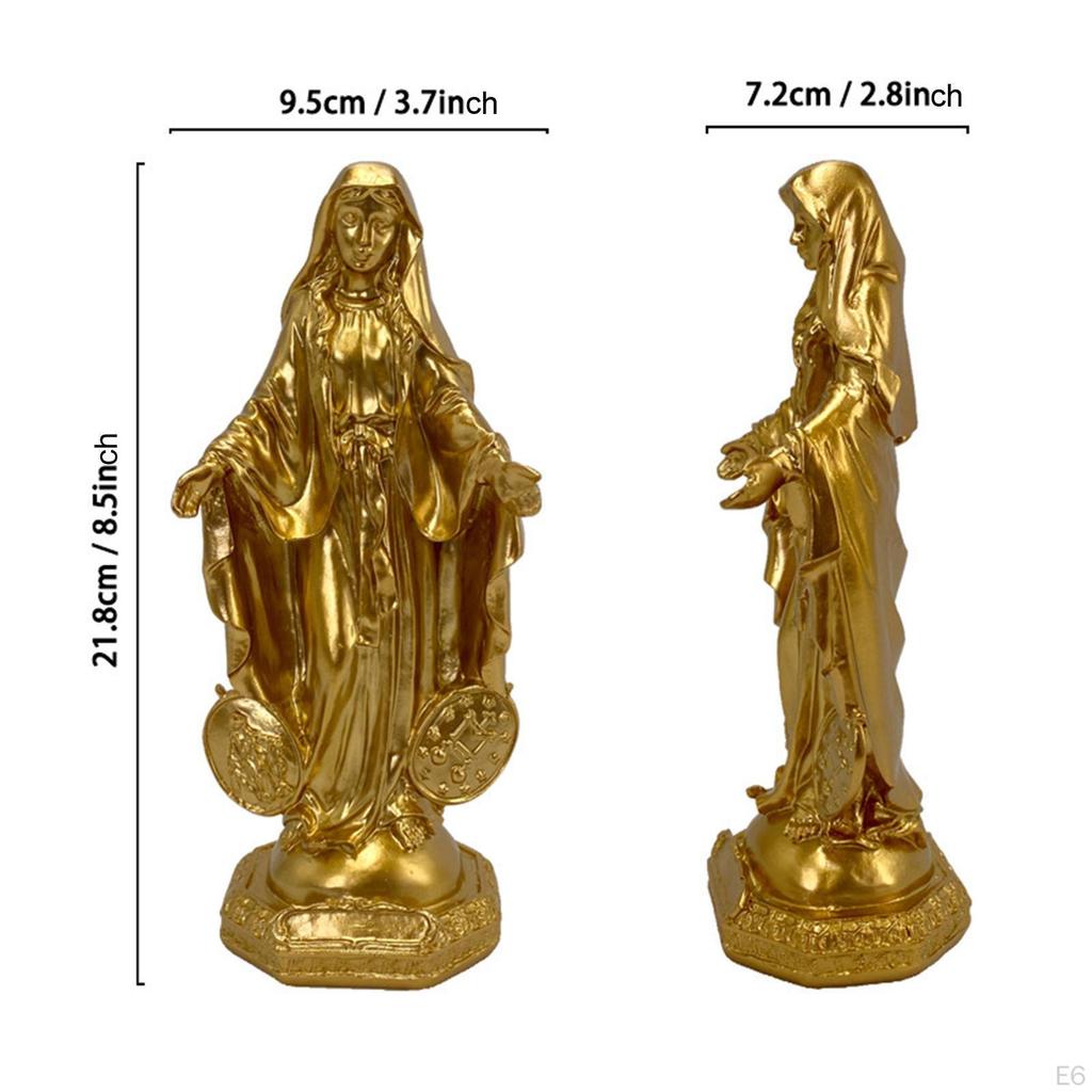 Catholic Mary Statue Figurine Craft Elegant Collection Figure Sculpture for Living Room