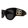 Balenciaga Cat Eye Sunglasses With Logo Women Sunglasses Black BB0322S002