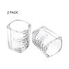 Espresso Shot Glasses Measuring Cup Liquid Heavy Glass 60ml Glass Mini Measures Square Heavy Base, 2pc