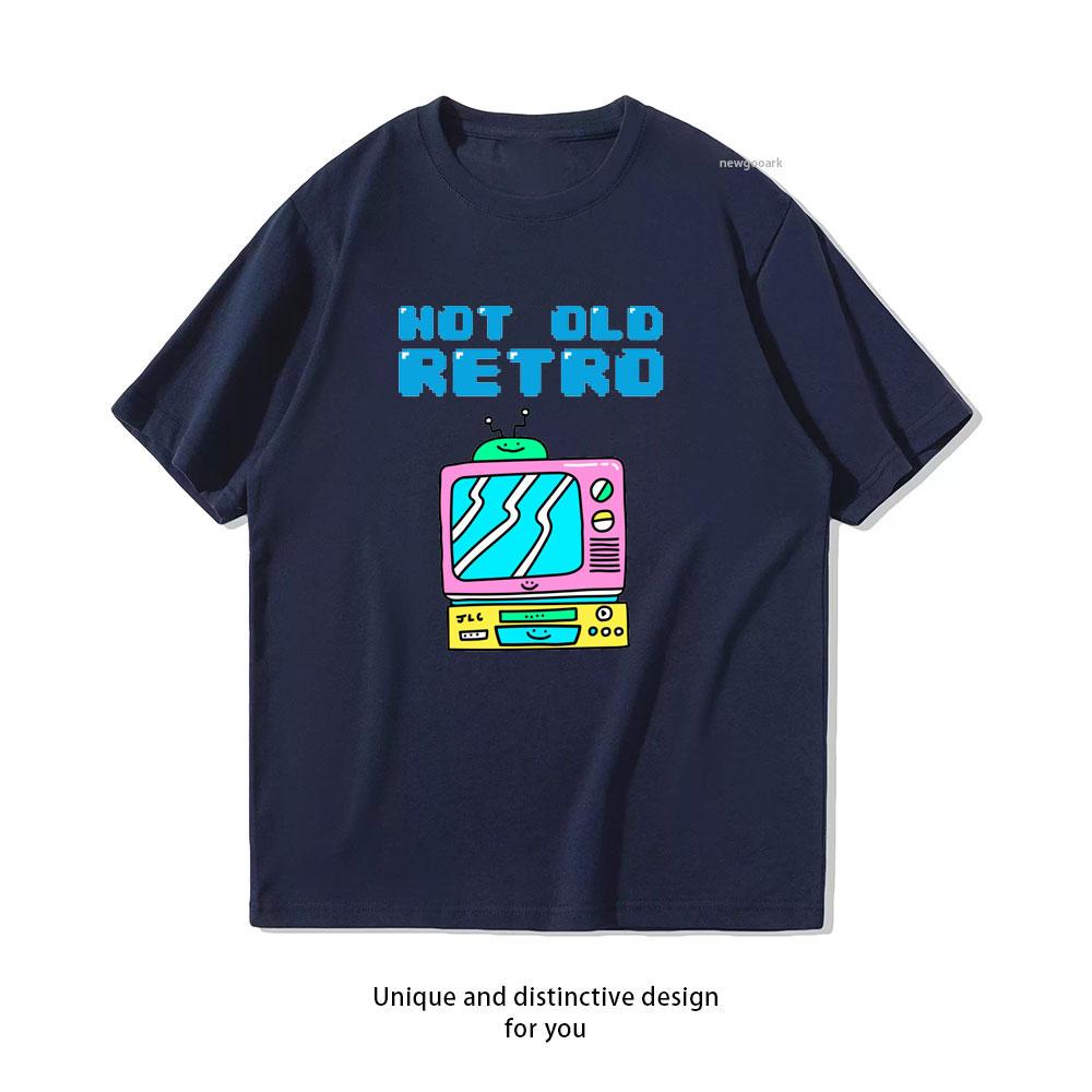

Not Old Retro Vintage Tv and VHS Recorder TShirt Women Unisex Casual Cotton Graphic T Shirts Creative Streetwear Classic 4XL