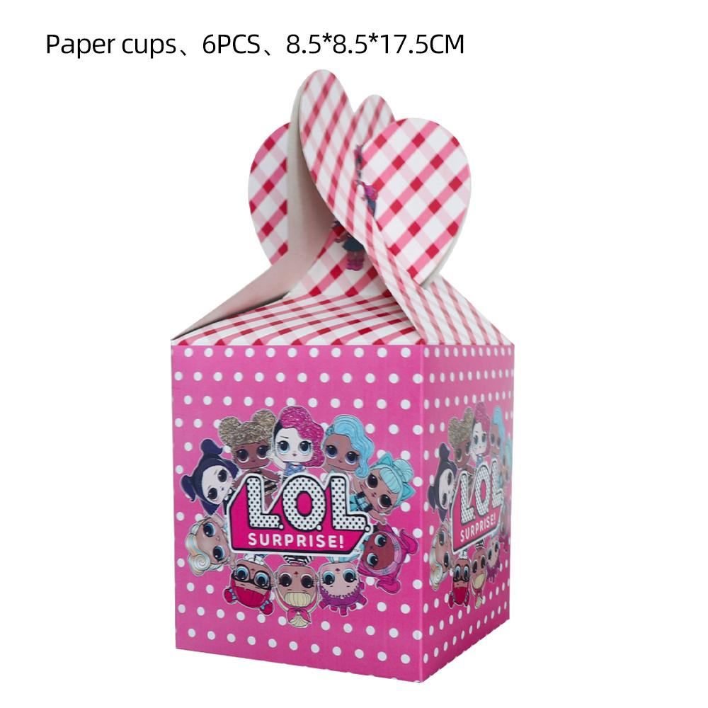 Surprise Doll Birthday Theme Decorations Backdrop Baby Shower Suppl Lol Party Cake Topper Balloon Paper Banner Plates Cups for Round Sensory Durable