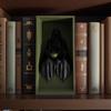 Sitting Grim Reaper Statue Spooky Bookshelf Decoration Gothic Black-Robed Man