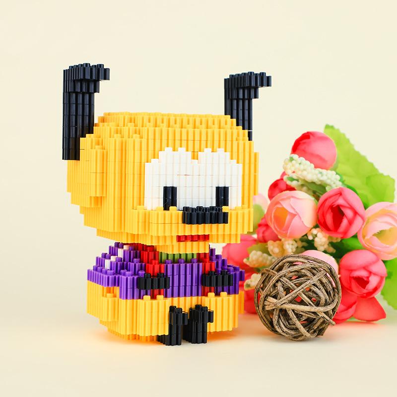 354pcs+ Connection Building Blocks Mickey Mouse Winnie Pooh Donald Daisy Piglet 3D Model Mini Brick Figures For Children Toys