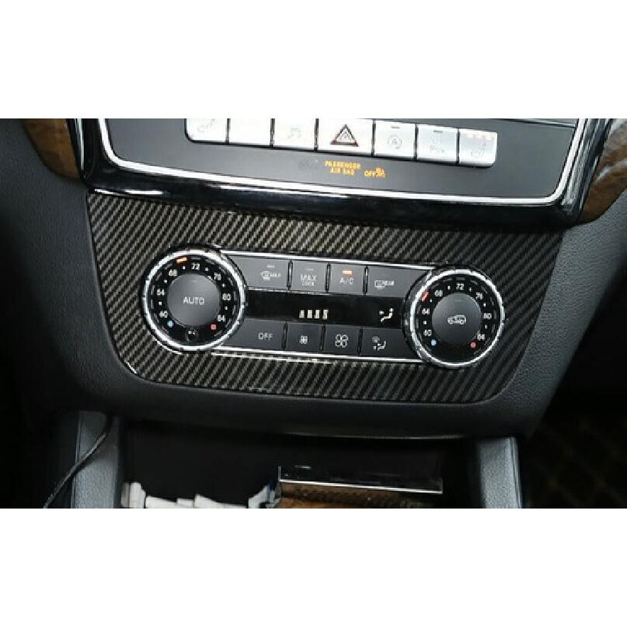 Carbon Fiber Console AC Switch Control Cover Trim Fit For Benz GLE GLS 2016-