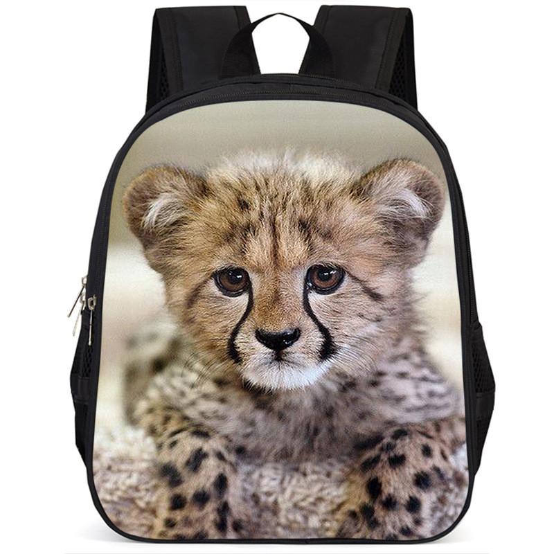 Spacious And Lightweight 15-inch 3d Leopard Backpack For School Kids
