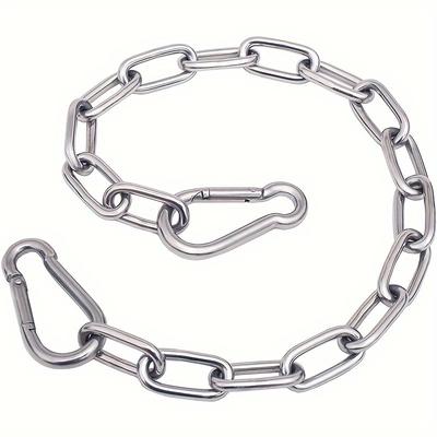 1PC Cerradura de Acero Inoxidable Candado de Eslabones Ultra Duradero para Jardín Establo Granja Vallas Metálicas de Madera Seguridad Agrícola Rural.