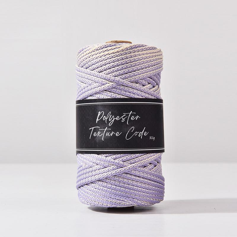 5MM Double Color Mixed 5MM Polyester Braid Cord,Hand Woven Bag Carpet Knitted Yarn,Horse Drawn Rope Bracelet Thread,70Yards