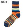 Calzini da uomo a righe colorate, a tubo medio, elastici, morbidi, in cotone, per la moda primavera autunno