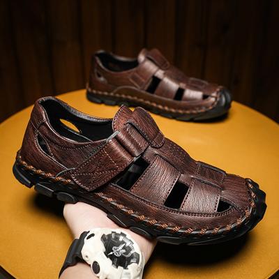 Sandali da uomo in vera pelle Sandali sportivi da esterno Scarpe casual Estate
