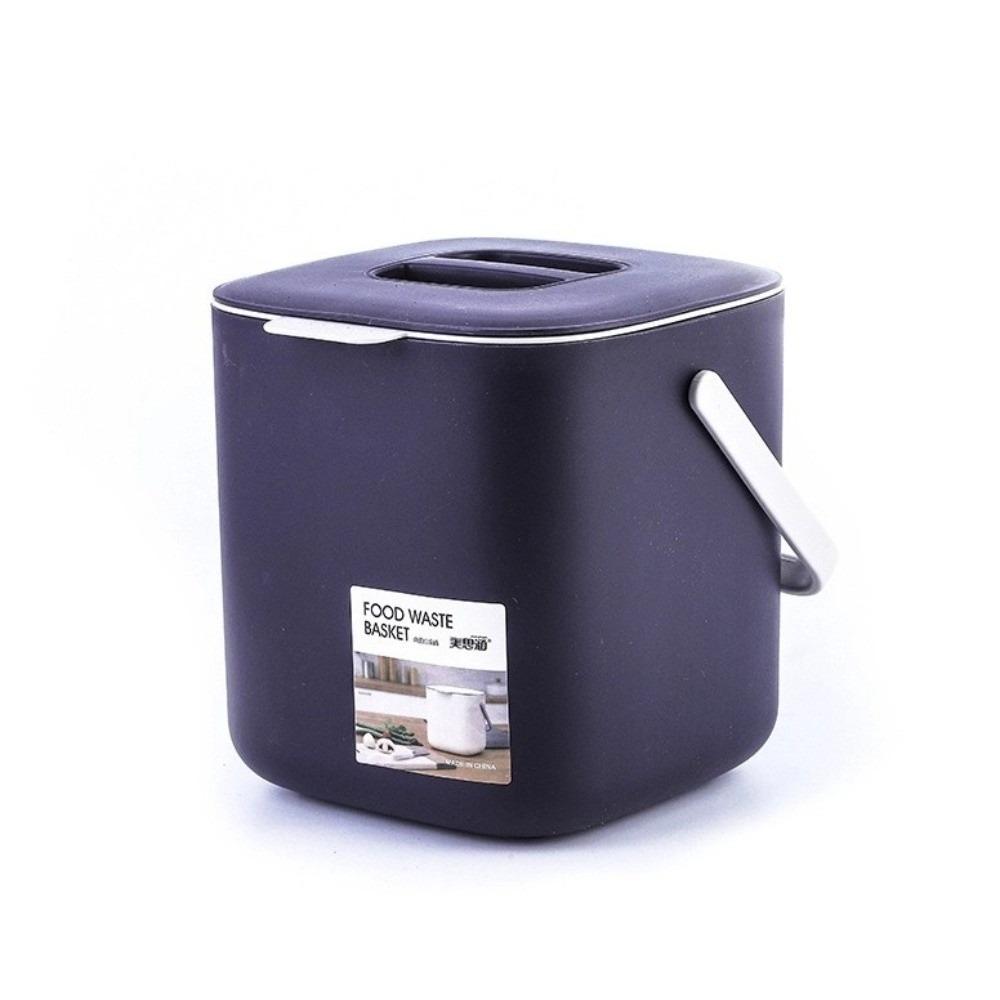 

Plastic Waste Trash Can with Handle Storage Basket Quality Garbage Bin Household фиолетовый