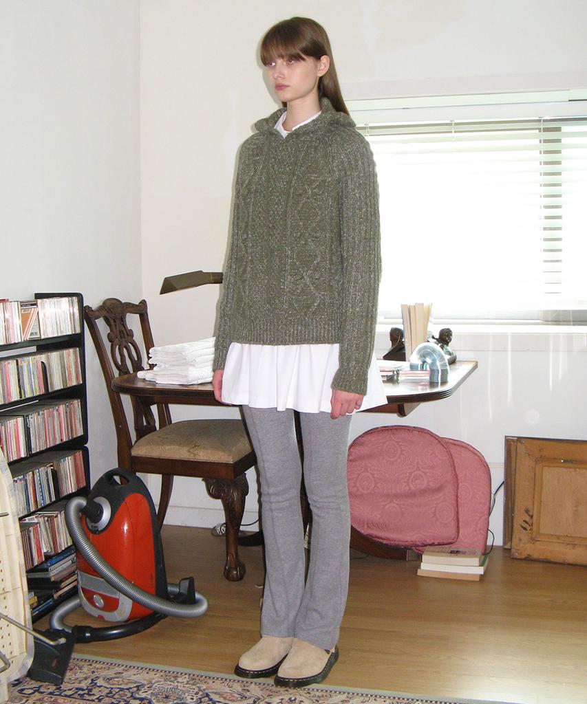 SINOON Cable Knit Hood (Khaki)