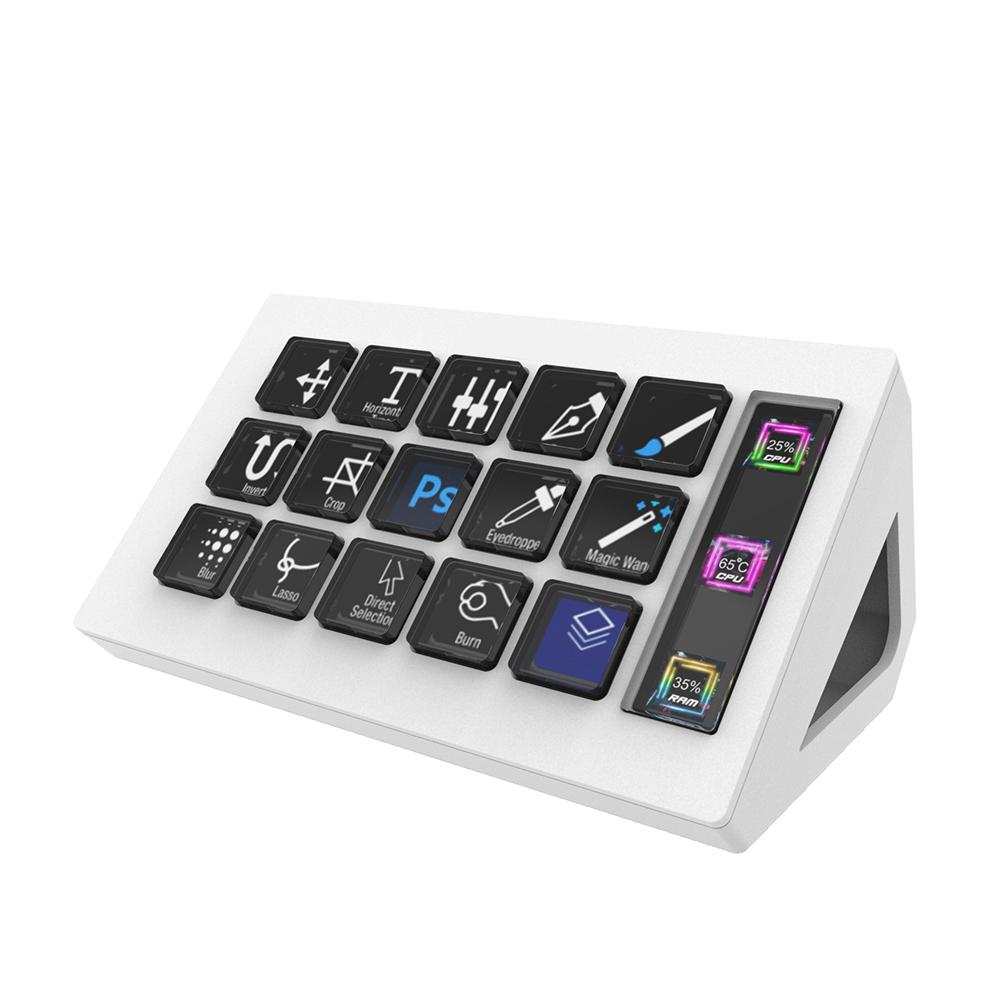 All-in-One   Studio Controller, with 15  ro Keys, for OBS Twitch  , Compatible with PC &   Custom Console, for Photo Video Editing