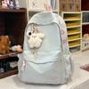 Schoolbag Korean Ins Letter Embroidery Lightweight Junior High School High School Student School Bag Women's Large Capacity Backpack