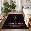 Crystal Velvet Rug Custom Name Text, Soft Non Slip Floor Mat Home DecorScream Ghostface