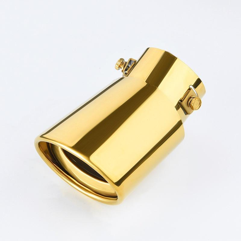 Universal Car Exhaust Muffler Tip Round Stainless Steel Car Tail Rear Chrome Round Exhaust Pipe Tail Muffler Tip Pipe