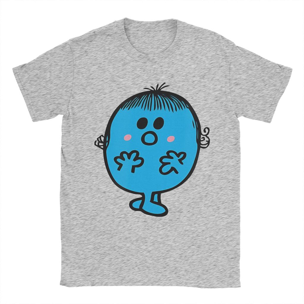 Funny Mr Men Little Miss Shy Funny cute T-Shirt Men Cotton Short Sleeve  Round Neck Summer Tops