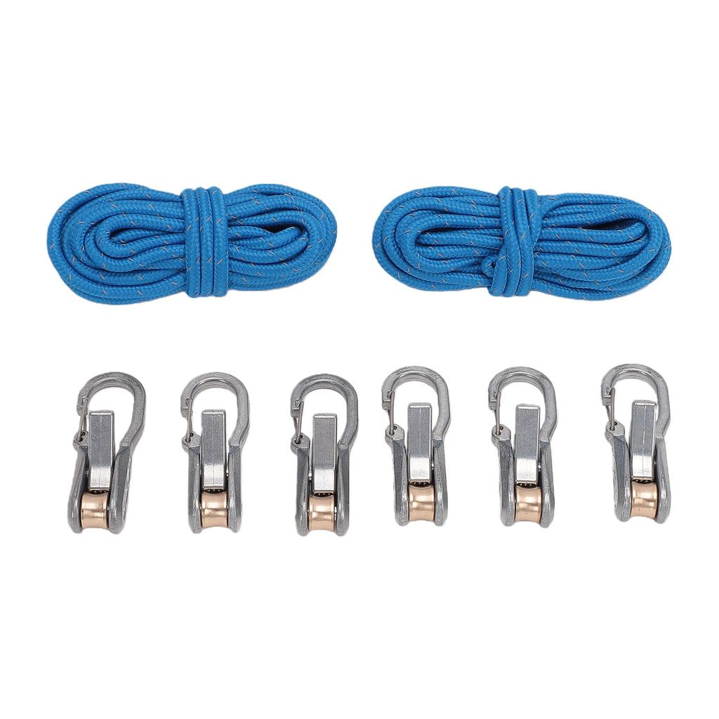 Rope with Roller Tensioner Retractable Adjustable Rope Tightening Tensioner Set for Ship Kayak