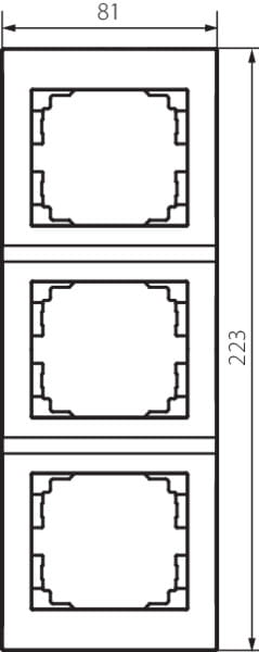 Triple vertical frame LOGI