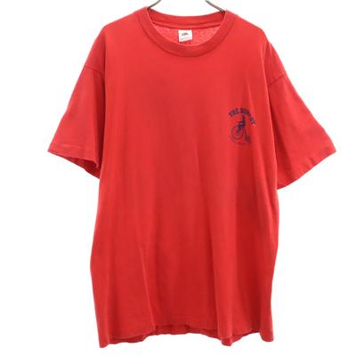 FRUIT OF THE LOOM 90s Made In USA Old Back Print BOWERY Short Sleeve T-shirt Men's Used