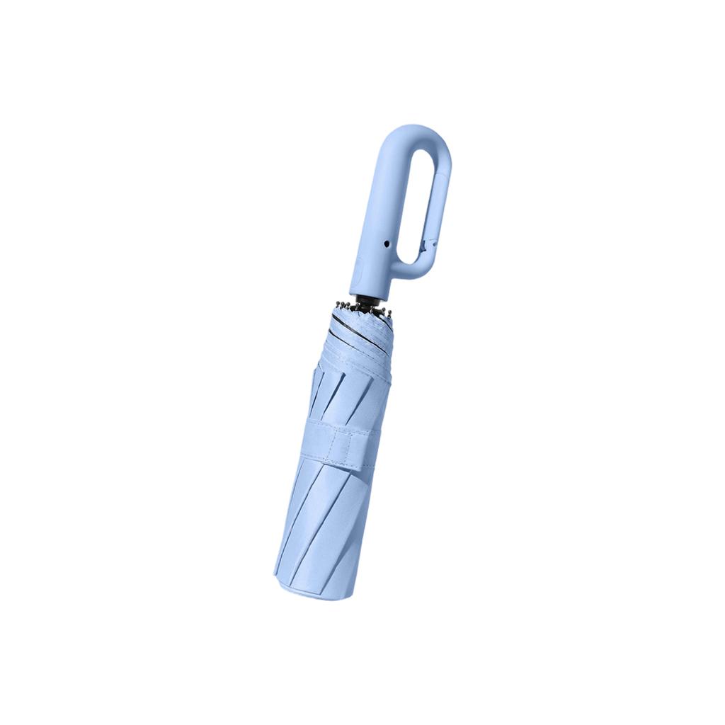 Automatic Open Close Umbrella with Loop Handle Compact Folding Design UV Protection Sun Rain Dual Use Wind Resistant Travel Umbrella