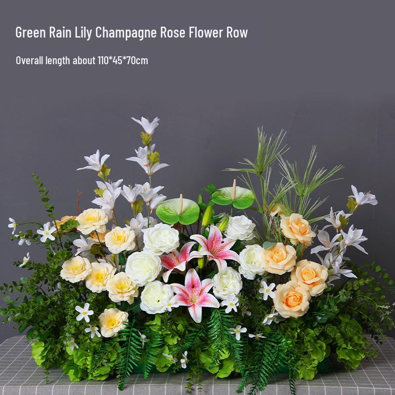 Mori Style Artificial Wedding Floral Aisle Decoration