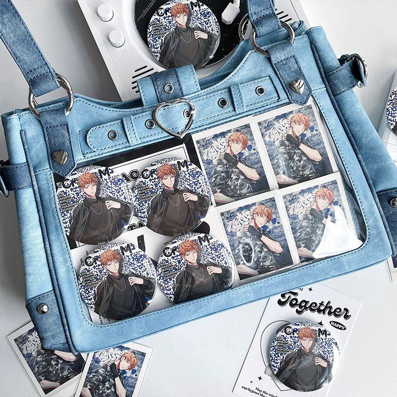 

Drdr Original Design Jiole Waste Soil Pain Charter Car Style Daily Work Clothing Student Sweet Cool Club Animal Shoulder Bag Shoulder Bag Sky Blue (In Stock)