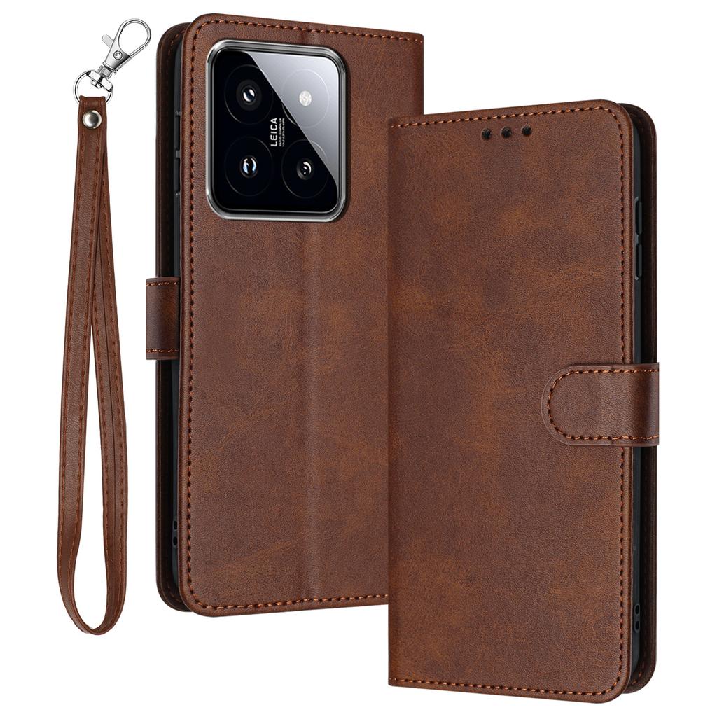 For Xiaomi 14 Case Full Protection Folding Stand Leather Phone Cover with Wallet