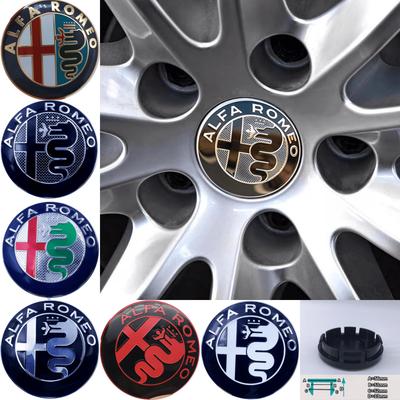 10Pcs 56mm Black Wheel Hub Caps for GTAM Giulietta Mito Brera Giulia - Car Wheel Logo Modification Decoration Covers