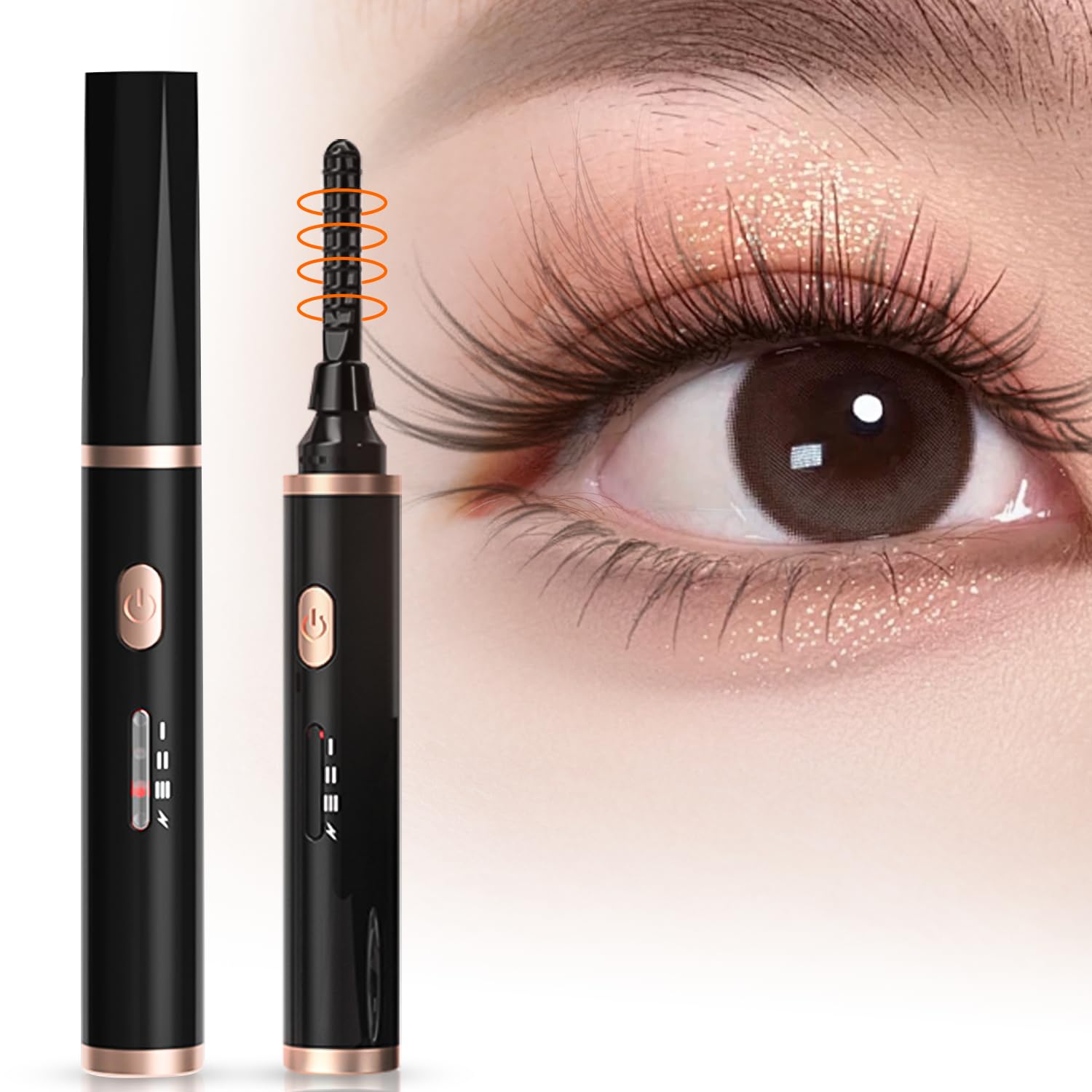 

Heated Eyelash 3 Temperature Rapid USB Suitable for Both Eyelashes and False Silica Convenient to LED Burn Lower Eyelash Brush Curler, 10-Second