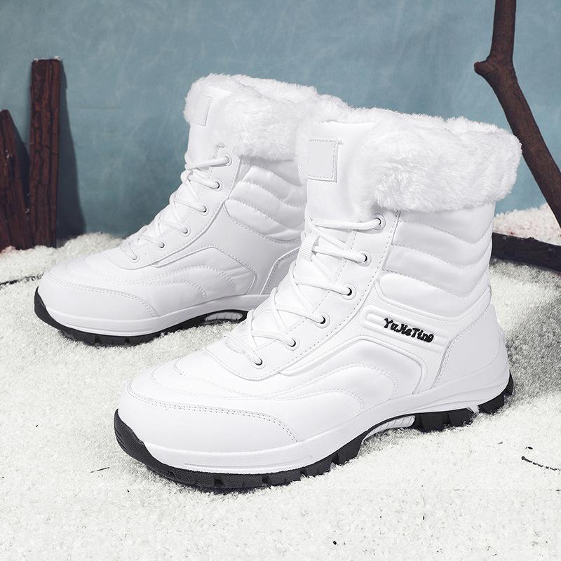 XG Keep Warm Snow Boots Women Plush Lining Hiking Shoes Men  Anti Slip Sport Shoes Waterproof Sneaker Men Trekking Shoes Women Comfortable Soft Sole N