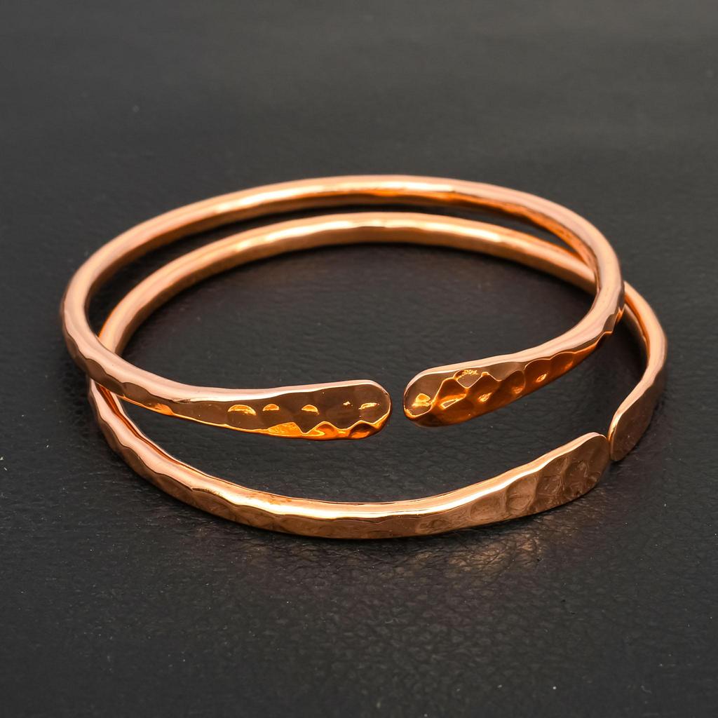 Handmade Hammered Copper Cuff Bangle for Women  Adjustable Open Bangle Bracelet Boho Tribal Style Jewelry  Gift for Her