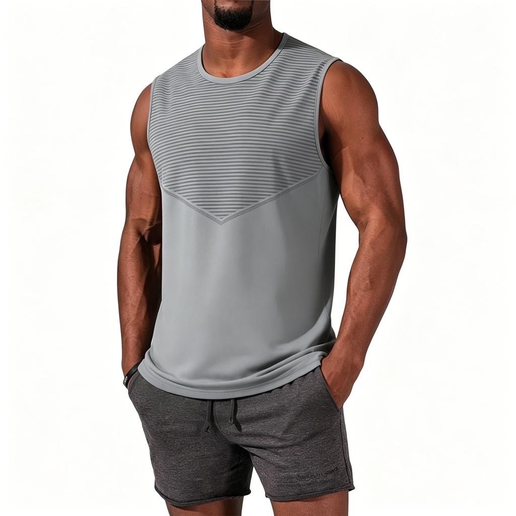 Men's Sleeveless Athletic Tank Top Lightweight Breathable Quick Dry Loose Fit Gym Running Workout Fitness Vest
