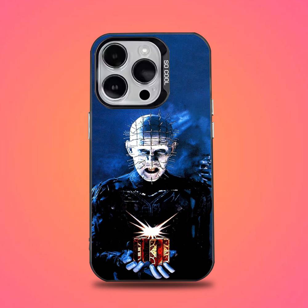 

P-Pinhead H-Hellraiser Phone Case For iPhone 16,15,14,13,12,11,Pro,Max,Plus,Mini,XS,SE Anti Fall Black Matte Hard Bumper iPhone16se4