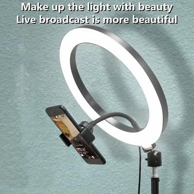 360 Grad drehbares LED-Ringlicht für Handykameras, Selfies, Make-up-Videos, Live-Übertragungen und Fotografie
