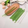 15 PCS Reusable Glass Straws, 8 Inch X 0.3" Thread Pattern Design Colored Drinking Straws, Include 12 Straight Straws, 2 Cleaning Brushes, 1 Bag