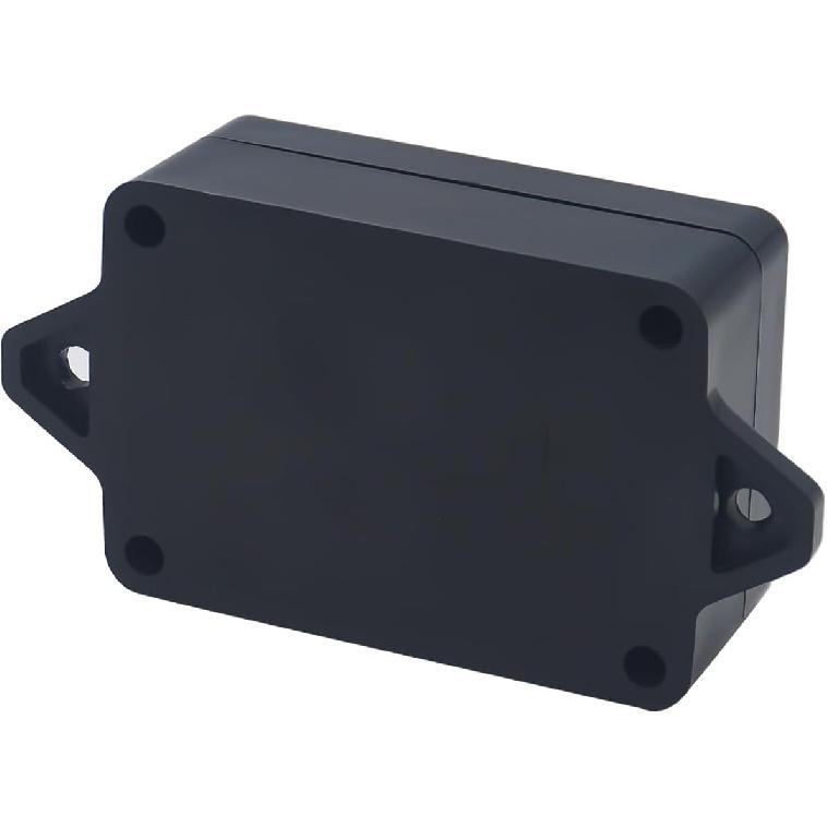 Project Box ABS Black Electrical Boxes IP65 Outdoor Waterproof Box Electronic Junction Box Fixed Ear Power Enclosure with Cable Glands for DIY